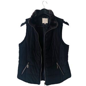 Copper Key Women Black Puffer (Quilted) Vest. Sz M